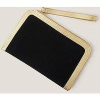 Monsoon Lottie Suedette Pouch - Black