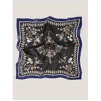Monsoon Sammi Silk Medallion Square Scarf - Navy