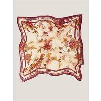 Monsoon Ilsa Floral Silk Scarf - Cream