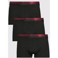 Hugo Bodywear Spray 3 Pack Cotton Modal Trunks - Black