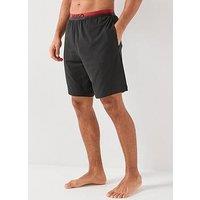 Hugo Bodywear Ray Gradient Logo Waistband Loungewear Shorts - Black