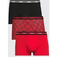 Hugo Bodywear Planet Printed 3 Pack Trunks - Red