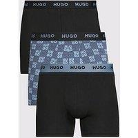 Hugo Bodywear Triplet Printed 3 Pack Boxer Briefs - Blue