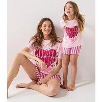 The Very Collection Wonder Woman Mini Me Shortie Set - Pink