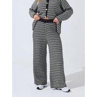 Yours Curve Boucle Trouser - Blue