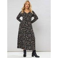 Yours Curve Henley Rib Swing Maxi Dress