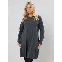 Yours Curve Military Rib Tunic Dress