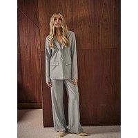 Long Tall Sally Pinstripe Trouser 36" - Grey