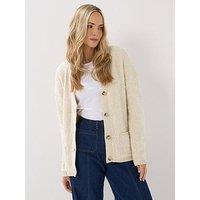 Long Tall Sally Boucle Cardigan - Ivory