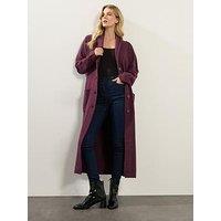 Long Tall Sally Knitted Coatigan - Red