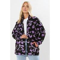 Yours Curve Zip Thru Fleece - Black