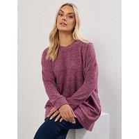 Yours Curve Long Sleeve Jumper - Pink