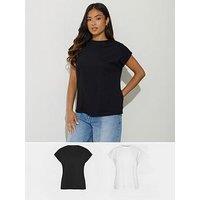 Pixiegirl Petite 2 Pack Grown On Short Sleeve T-Shirt - Black/White