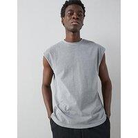 The Very Collection Pure Cotton Washed Oversized Vest - Grey