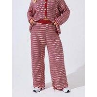 Yours Curve Boucle Trouser - Red