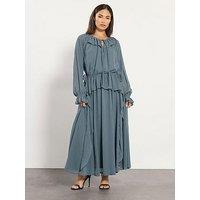 Pixiegirl Petite Frill Tie Waist Dress - Blue