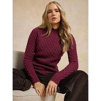 Long Tall Sally Tall Frill Neck Cable Jumper