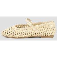 The Very Collection Weave Ballet Shoe - Yellow
