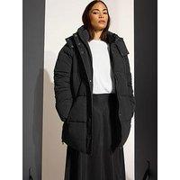 Pixiegirl Petite Padded Hooded Jacket - Black