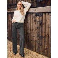 Long Tall Sally Wide Leg Jean 34" - Grey