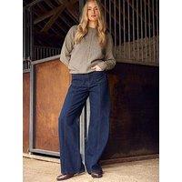 Long Tall Sally Seam Front Pocket Wide Leg Jean 34 - Blue