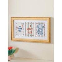 The Very Collection Pale Wooden 3 Photo Gallery Frame 36X20Cm