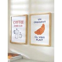The Very Collection Set Of 2 Coffee Club Framed Wall Art