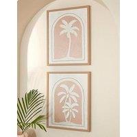 The Very Collection Set Of 2 Palm Tree Canvas