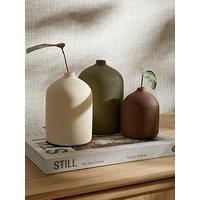 The Very Collection Set Of 3 Stoneware Bud Vases