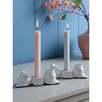 The Very Collection Set Of 2 Ceramic Bow Candle Holder - White