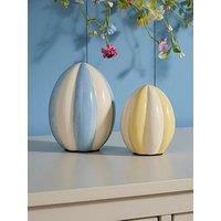 The Very Collection Set Of 2 Ceramic Bevelled Easter Eggs