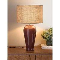 The Very Collection Tall Urn Mahogony Table Lamp