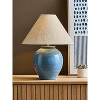 The Very Collection Blue Ceramic Urn Table Lamp