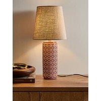 The Very Collection Burgundy Decal Table Lamp