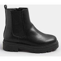 Yours Extra Wide Fit Chunky Chelsea Boots - Black