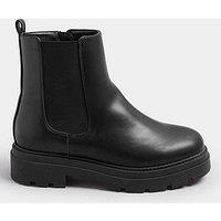Yours Wide Fit Chunky Chelsea Boots - Black