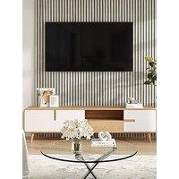 Living And Home White Maple Effect Acoustic Wall Panel 240Cm X 60Cm