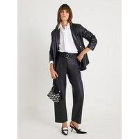 River Island Tapered Belted Trouser - Black