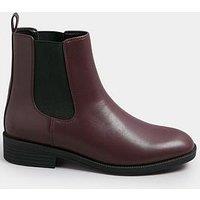 Yours Extra Wide Fit Ankle Chelsea Boot - Red