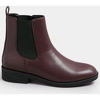 Yours Wide Fit Ankle Chelsea Boot - Red