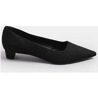 Long Tall Sally Point Block Court Heel - Black