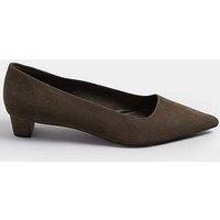 Long Tall Sally Point Block Court Heel - Brown