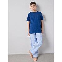 The Very Collection Boys Woven Stripe Pyjama Set - Black