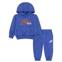Nike Infant Boys Fleece Hoodie And Jogger Set - Blue