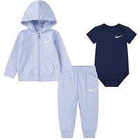 Nike Infant Unisex 3Pc Bodysuit Pant Set - Blue