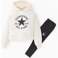 Converse Kids Girls Hoodie & Legging Set - Grey