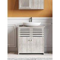 Living And Home Wooden Freestanding Under Sink Storage Cabinet W 620 X D 310 X H 610 Mm