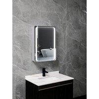 Living And Home Anti Fog Led Mirrored Bathroom Cabinet W 500Mm X H 700Mm