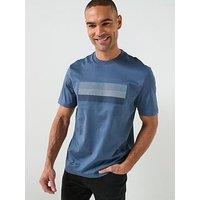 Boss C-Taut 10 Large Embroidered Corp Flag T-Shirt - Blue