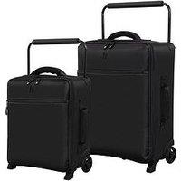 It Luggage Atmospheric Black 2Pc Suitcase Set